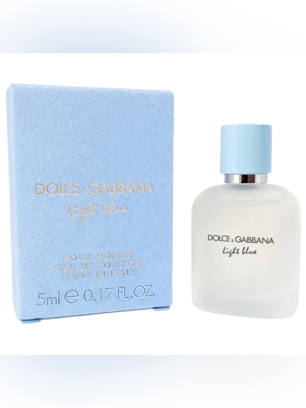 DOLCE & GABBANA Light Blue Pour Homme For Men Mini Purse Travel Size 0.15oz NIB